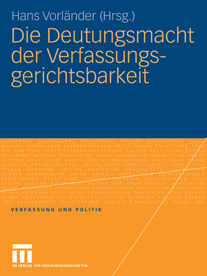 cover image of Die Deutungsmacht der Verfassungsgerichtsbarkeit